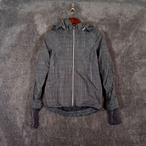 Lululemon Run hustle shale Striped color running lightweight women's jacket sz4